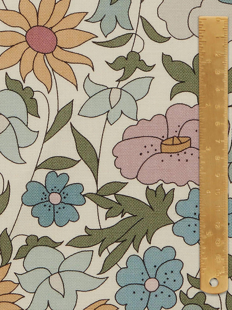Liberty London Poppy Meadowfield linen furnishing fabric, imported from the UK