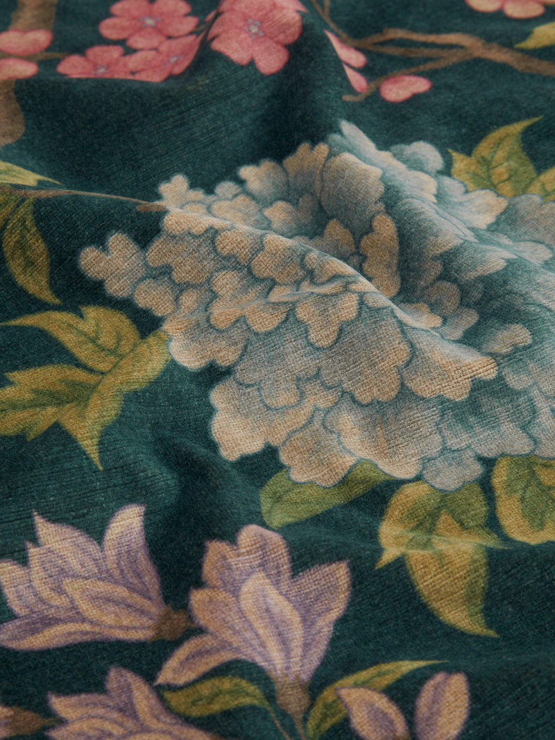 Liberty London Porcelain Trail fabric in Ink, velvet floral pattern, UK version
