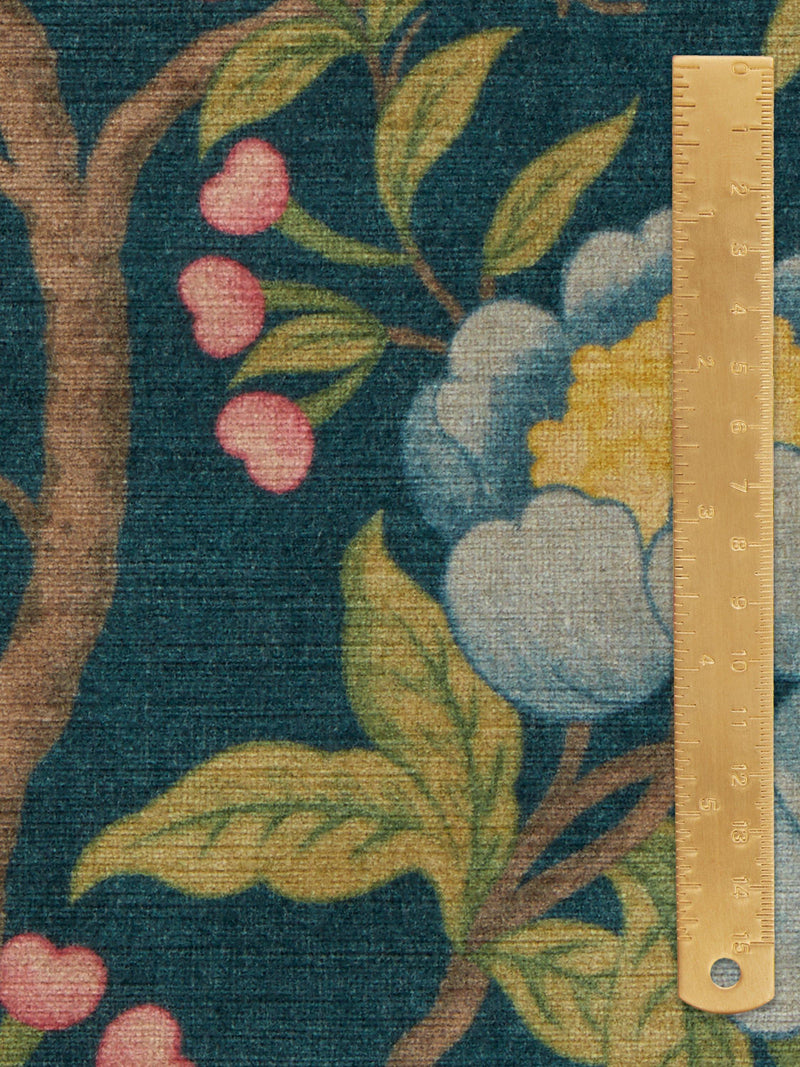 Liberty London Porcelain Trail fabric in Ink, velvet floral pattern, UK version