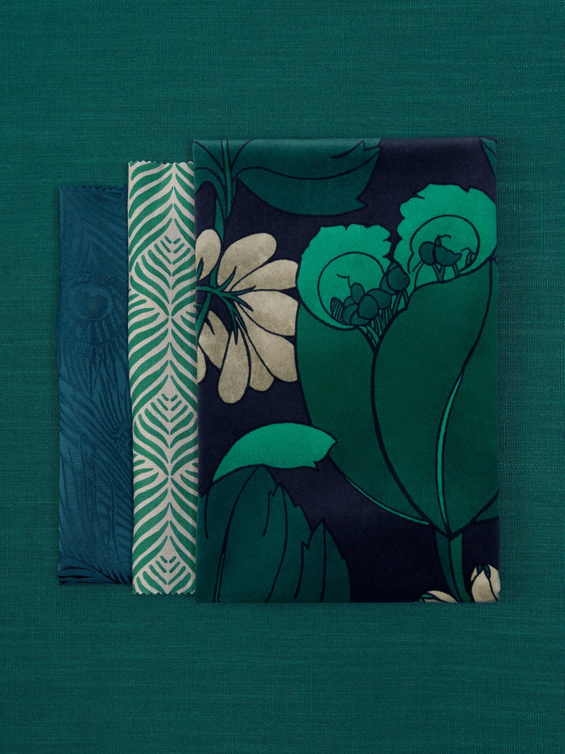 Liberty London Regency Tulip velvet floral fabric, UK version