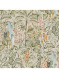 Voyage Elysian Canopy green furnishing fabric 100cm, imported from the UK