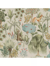 John Lewis Voyage Jungle Serene Green Furnishing Fabric- Buy online at McGrocer