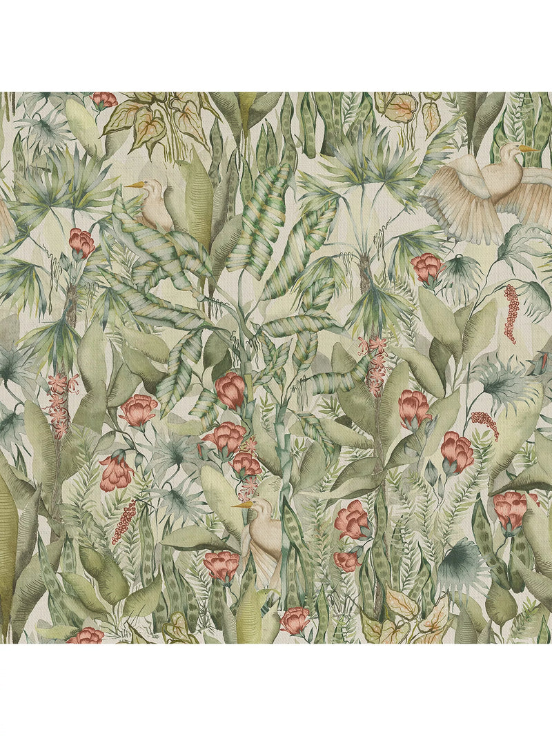 Voyage Mangrove green furnishing fabric, UK version