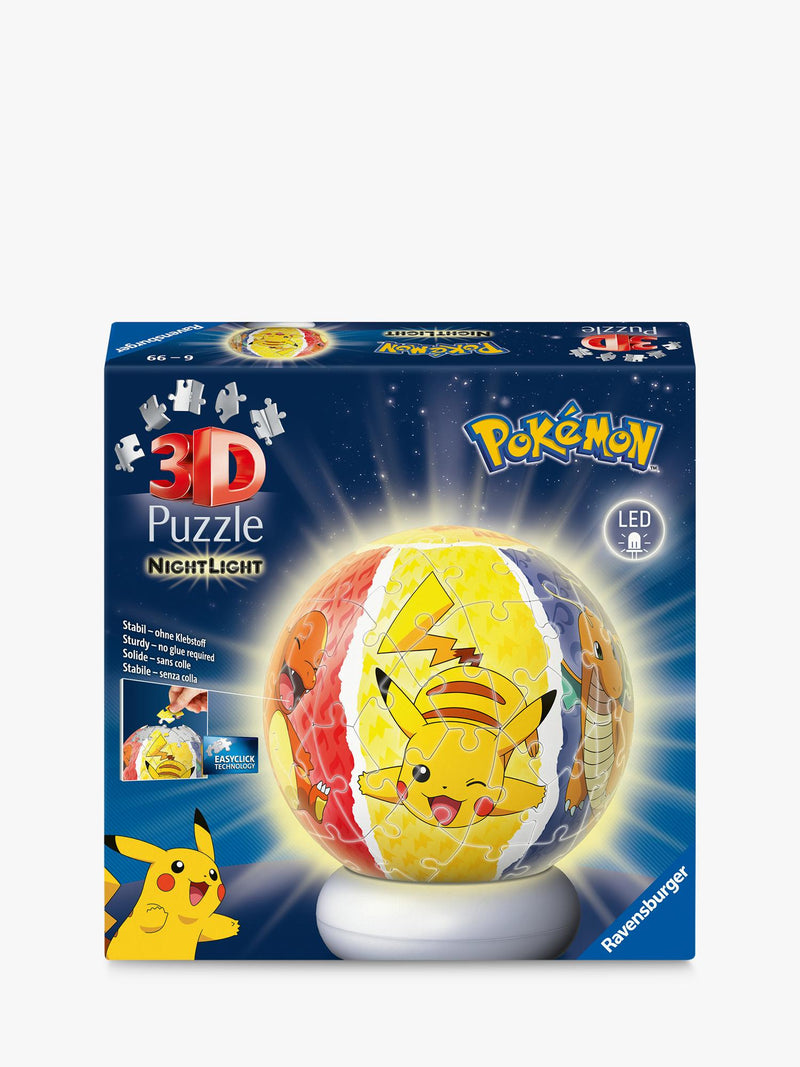 Ravensburger Pokémon 3D puzzle ball nightlight 72 piece, imported from the UK