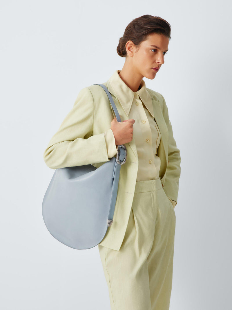 John Lewis x REJINA PYO leather hobo bag grey large, UK version