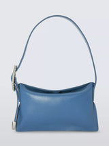 John Lewis John Lewis x REJINA PYO Leather Mini East West Shoulder Bag, Cornflower Blue- Buy online at McGrocer