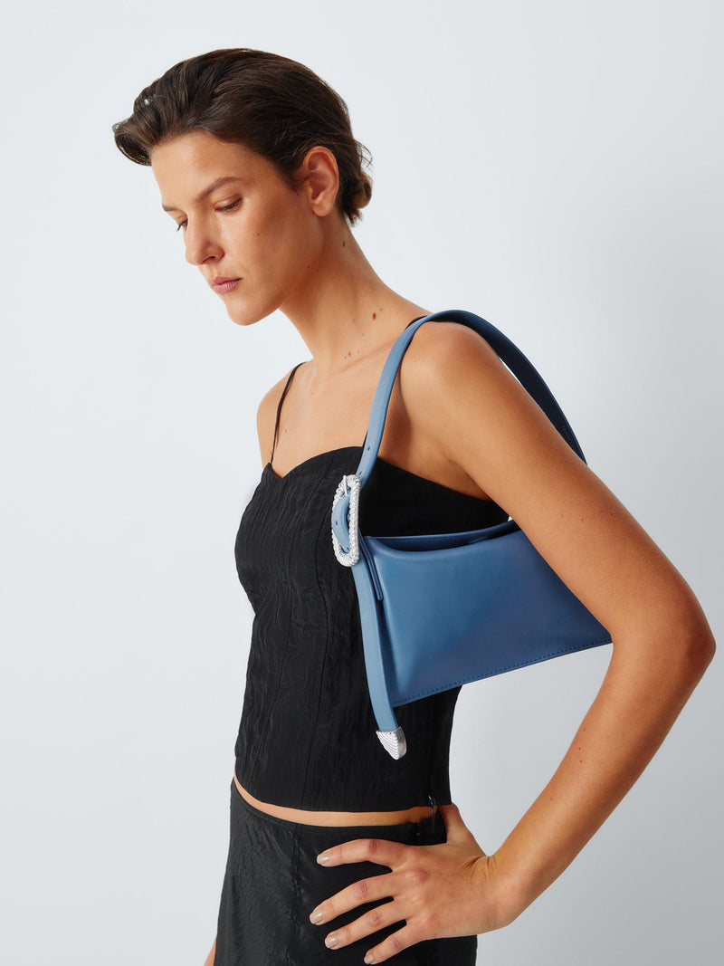 John Lewis x REJINA PYO leather shoulder bag cornflower blue mini - British product