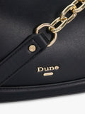Dune London asymmetric chain shoulder bag black (British brand)