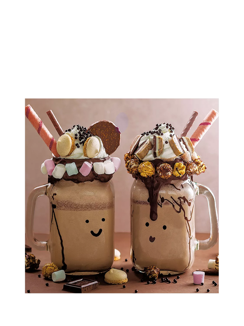 Cardmix chocolate milkshake greeting card blank inside 1 pack, imported from the UK