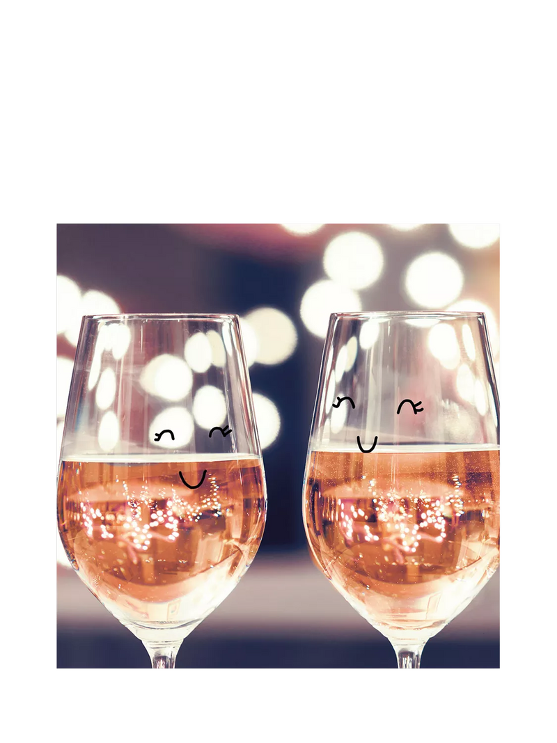 Cardmix wine glasses greeting card, UK version