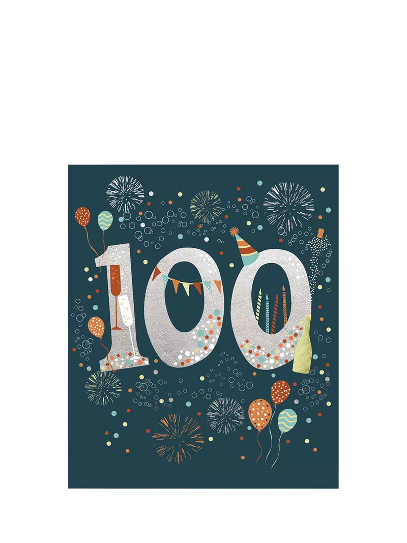 Woodmansterne greeting card 100 gold numbers, imported from the UK
