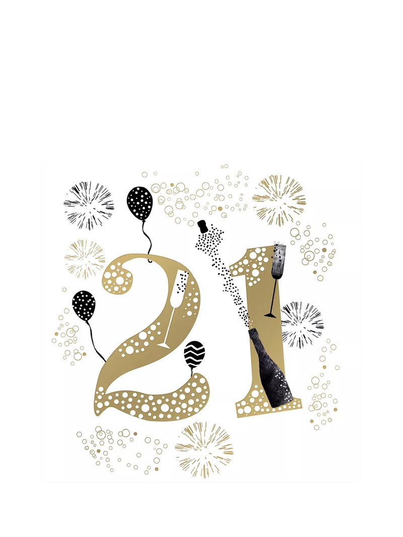Woodmansterne 21st birthday greeting card, UK version