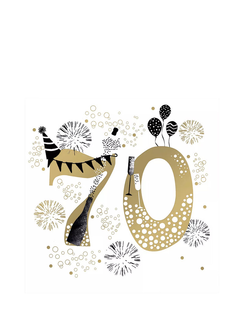 Woodmansterne gold foil birthday card 166x167mm - British product