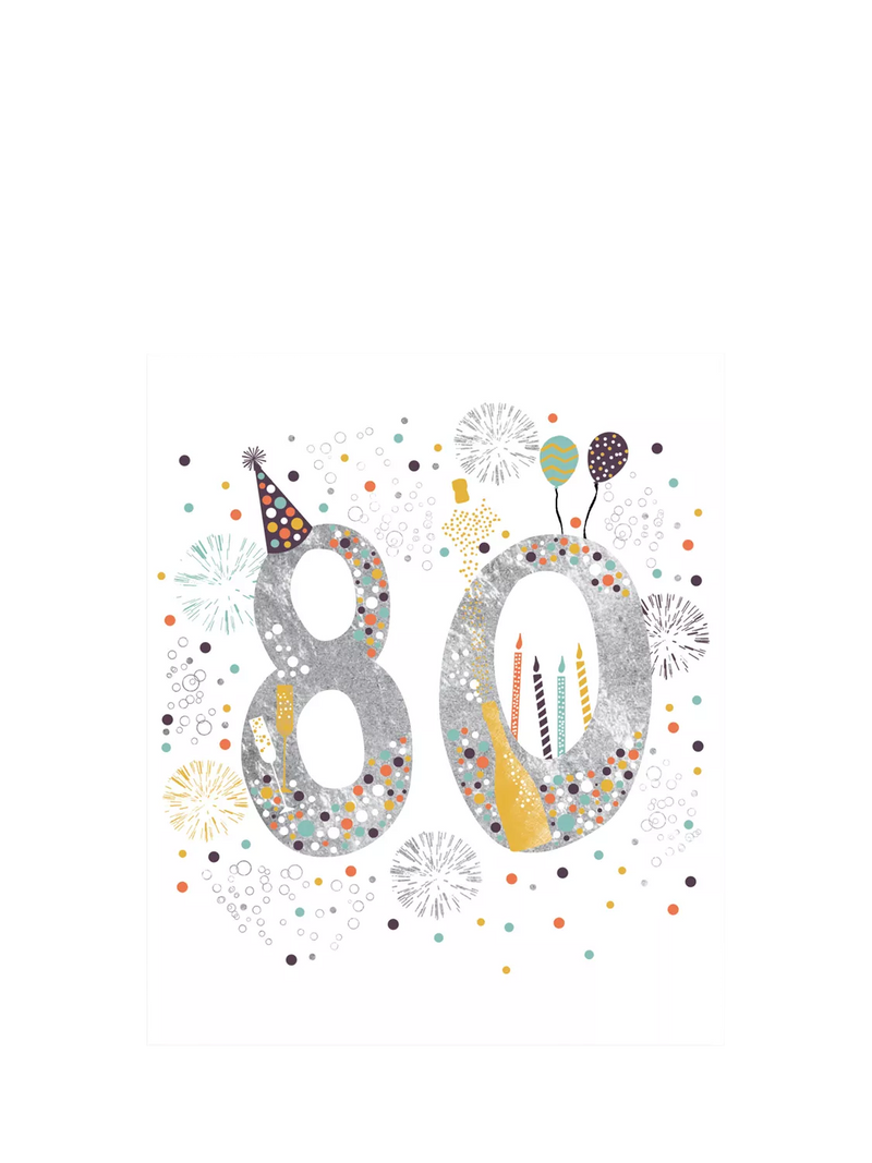 Woodmansterne 80th birthday card - British product