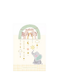 Woodmansterne elephant mobile new baby card (British brand)