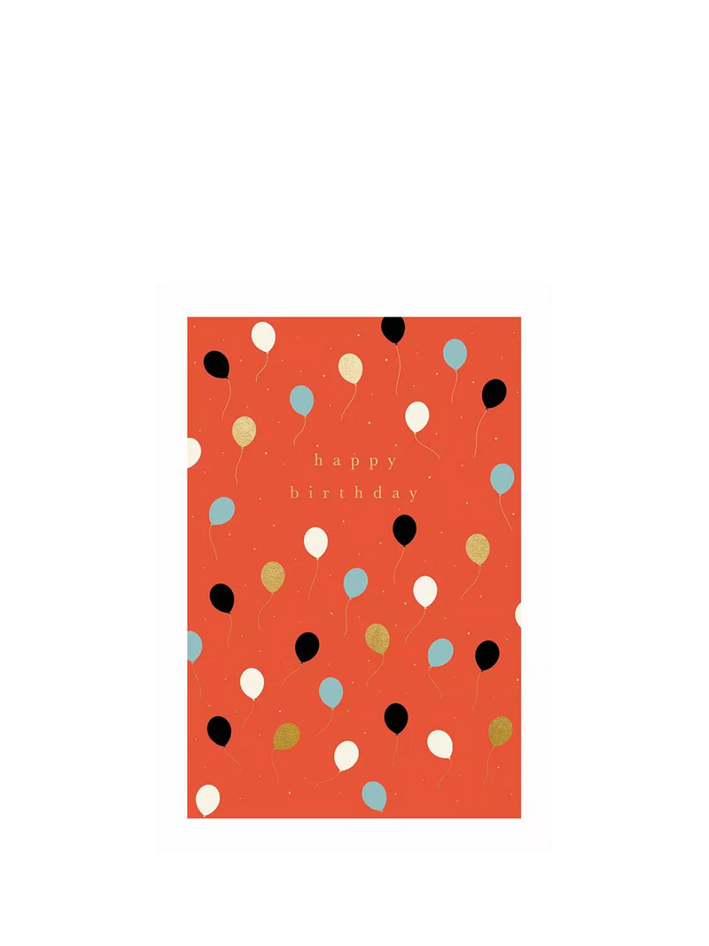 Woodmansterne balloons birthday card with envelope - British product