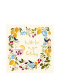 Woodmansterne Birds & Cocktail birthday card, UK version