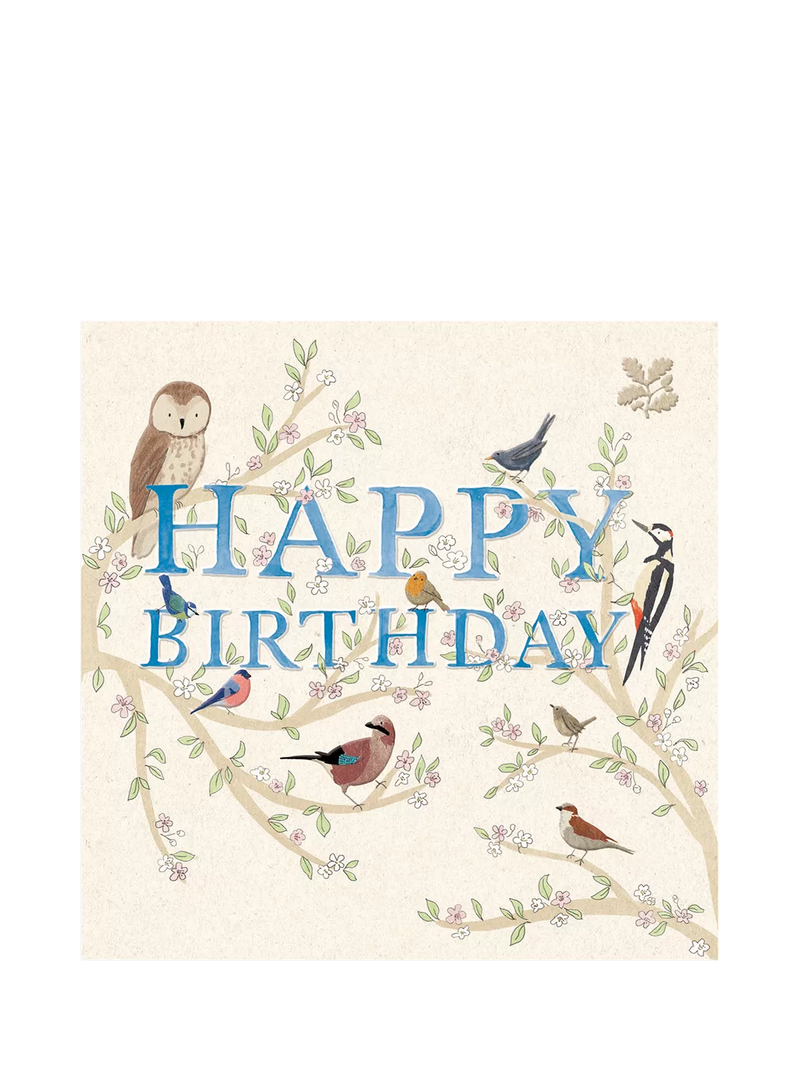 Woodmansterne Birds in the Trees birthday card - British product