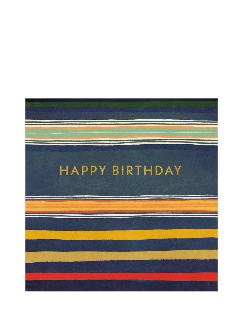 Woodmansterne Coloured Stripes Birthday Card - British product