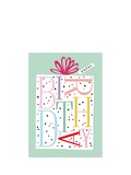 Woodmansterne birthday card blank inside pink envelope, imported from the UK