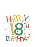 Woodmansterne Confetti 18th birthday card (British brand)