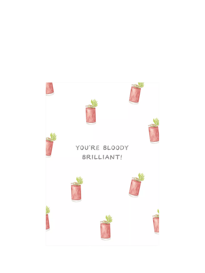 Woodmansterne Bloody Mary drinks greeting card - British product