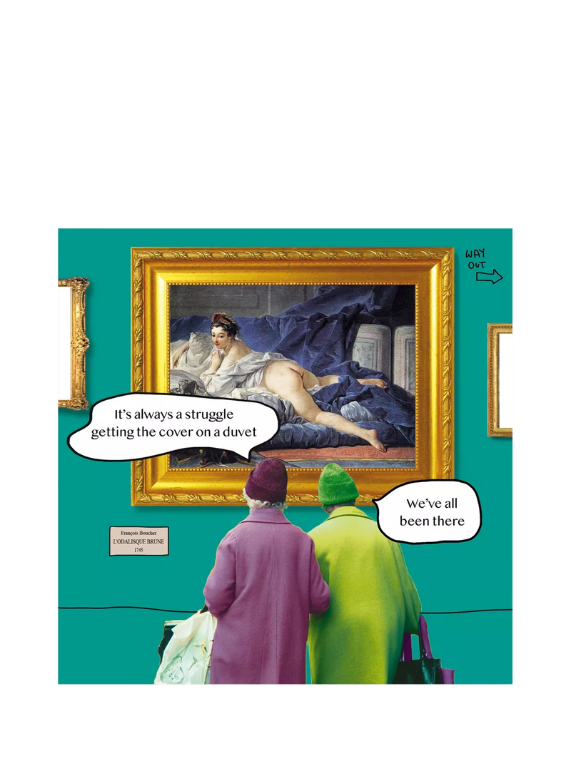 Woodmansterne Odalisque blank greeting card 166x167mm (British brand)