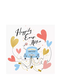 Woodmansterne wedding card with heart-shaped balloons - British product