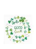 Woodmansterne Circle Of Clovers good luck greeting card (British brand)