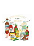 Woodmansterne condiments and sauces birthday card - British product