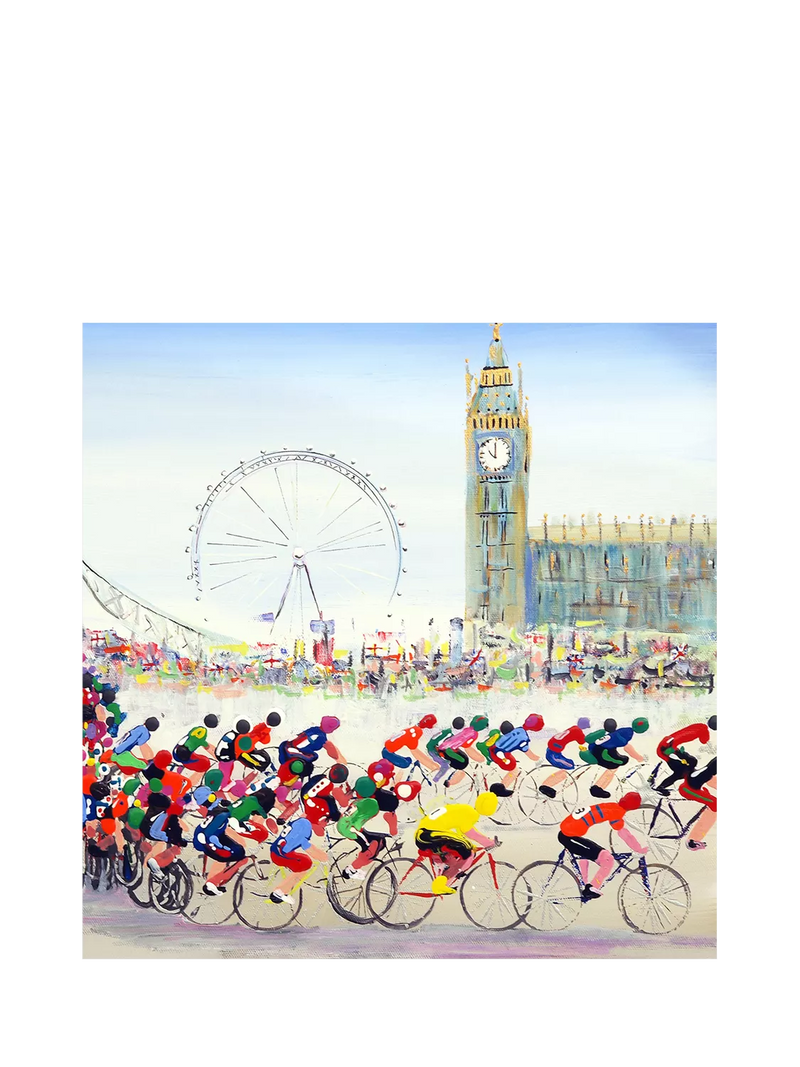 Woodmansterne cycle race through London birthday card, UK version