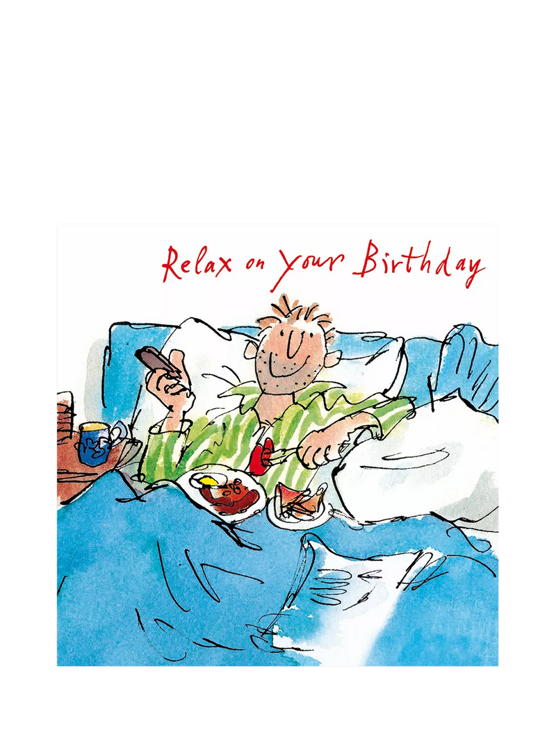 Woodmansterne Breakfast In Bed birthday card, UK version
