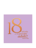 Woodmansterne 18th birthday card, imported from the UK