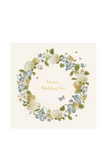 Woodmansterne floral wreath wedding card (British brand)