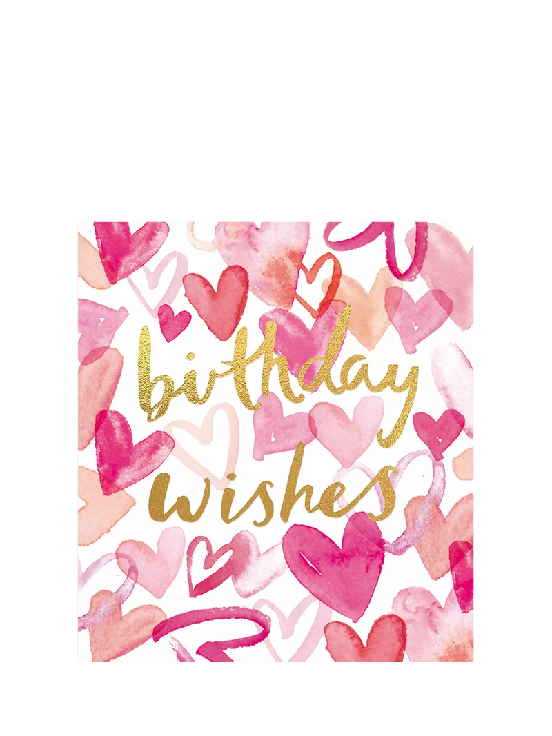 The Proper Mail Company hearts birthday card (British brand)