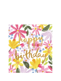 The Proper Mail Company Ditsy Flowers birthday card (British brand)
