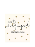 Proper Mail Company small hearts engagement card, imported from the UK