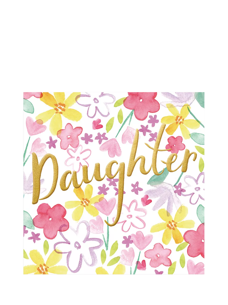 The Proper Mail Company gold foil daughter birthday card, UK version
