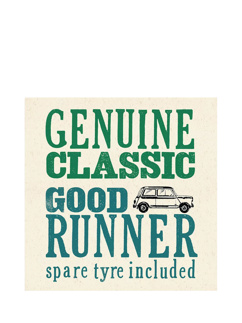 Woodmansterne blank greeting card Good Runner, UK version