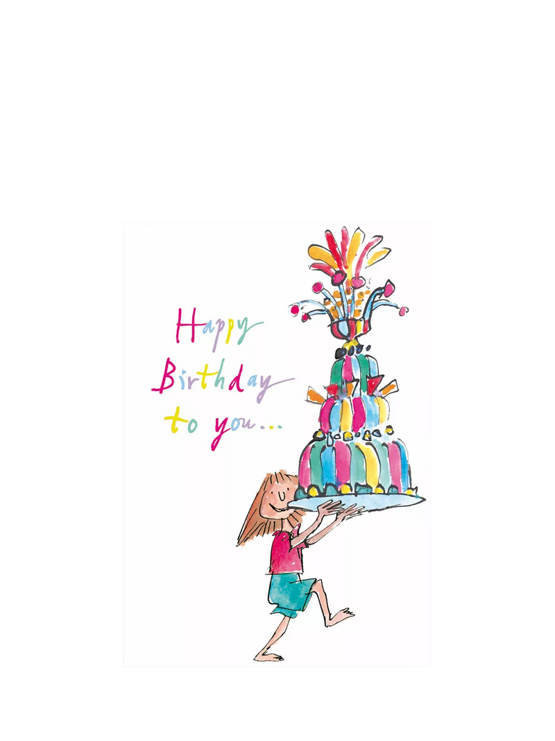 Woodmansterne Quentin Blake Giant Jelly birthday card, imported from the UK