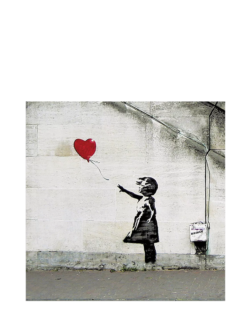 Woodmansterne Banksy Girl with Heart Balloon greetings card - British product