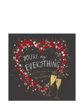 Woodmansterne Heart Of Hearts anniversary card red envelope, imported from the UK