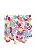 Woodmansterne holding balloons birthday card 166x167mm, UK version