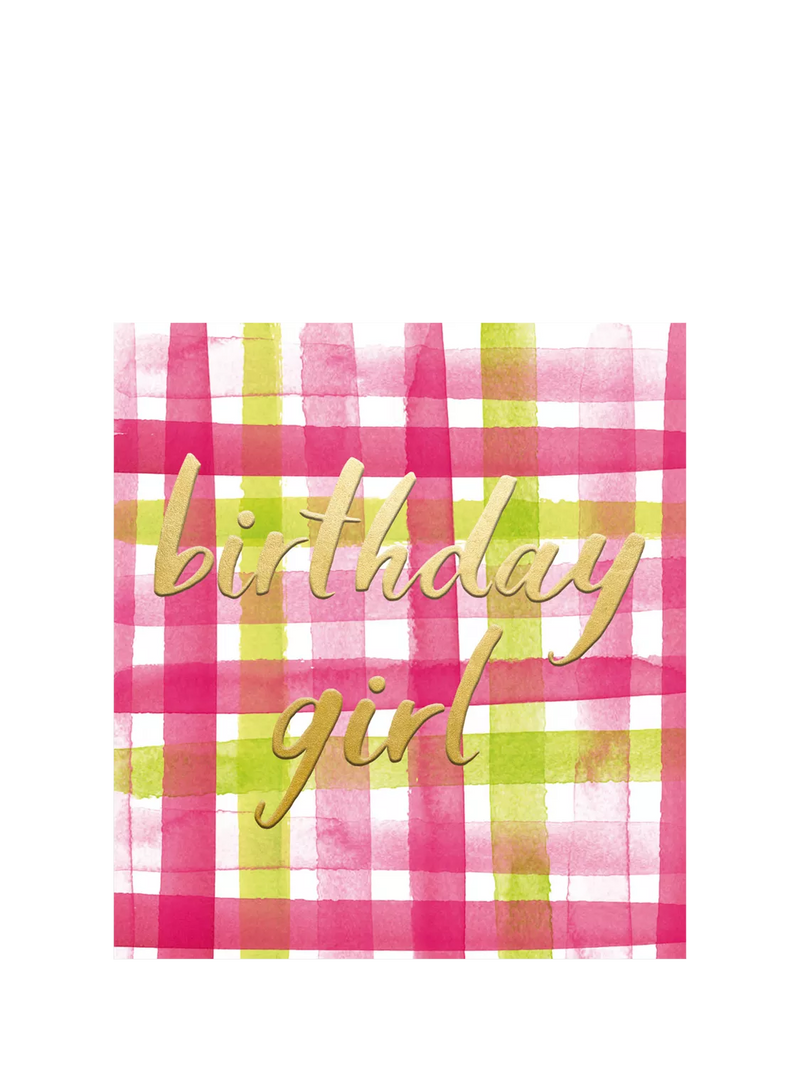 The Proper Mail Company gingham birthday card, UK version