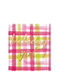 The Proper Mail Company gingham birthday card, UK version