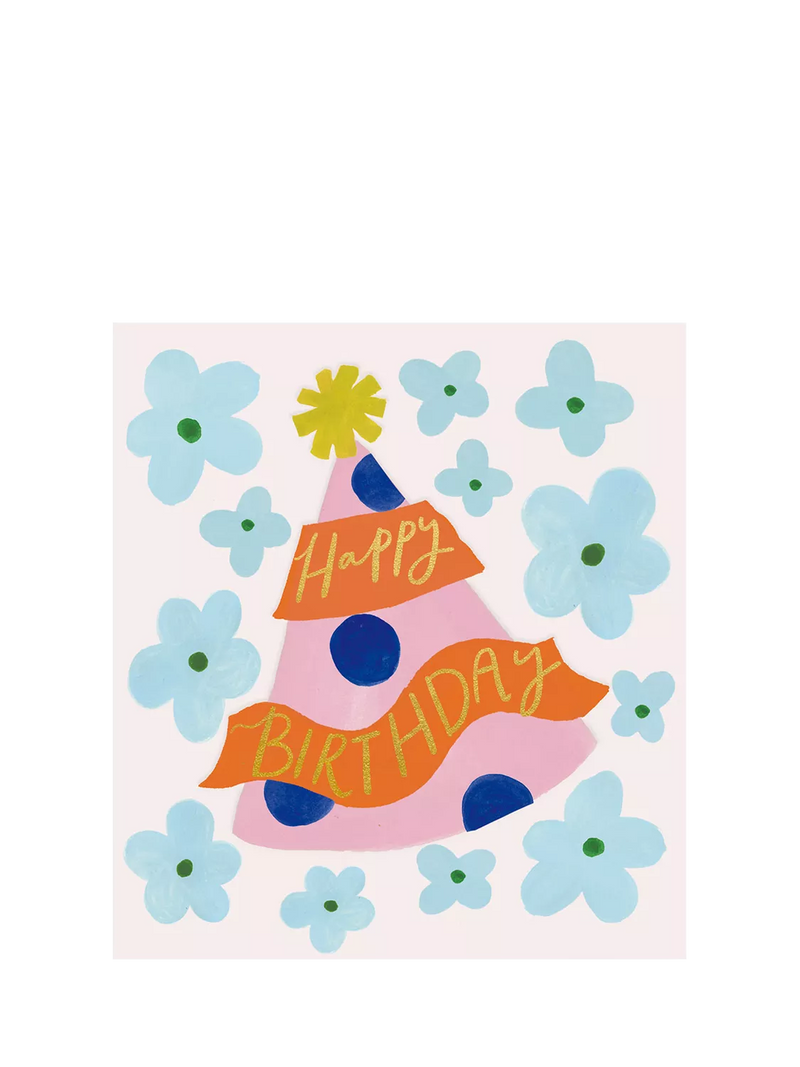 The Proper Mail Company party hat birthday card with envelope (British brand)