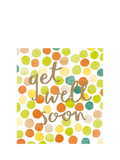 The Proper Mail Company polka dots get well soon card, imported from the UK