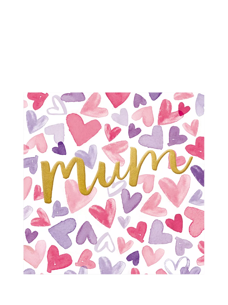 The Proper Mail Company Hearts Mum birthday card (British brand)