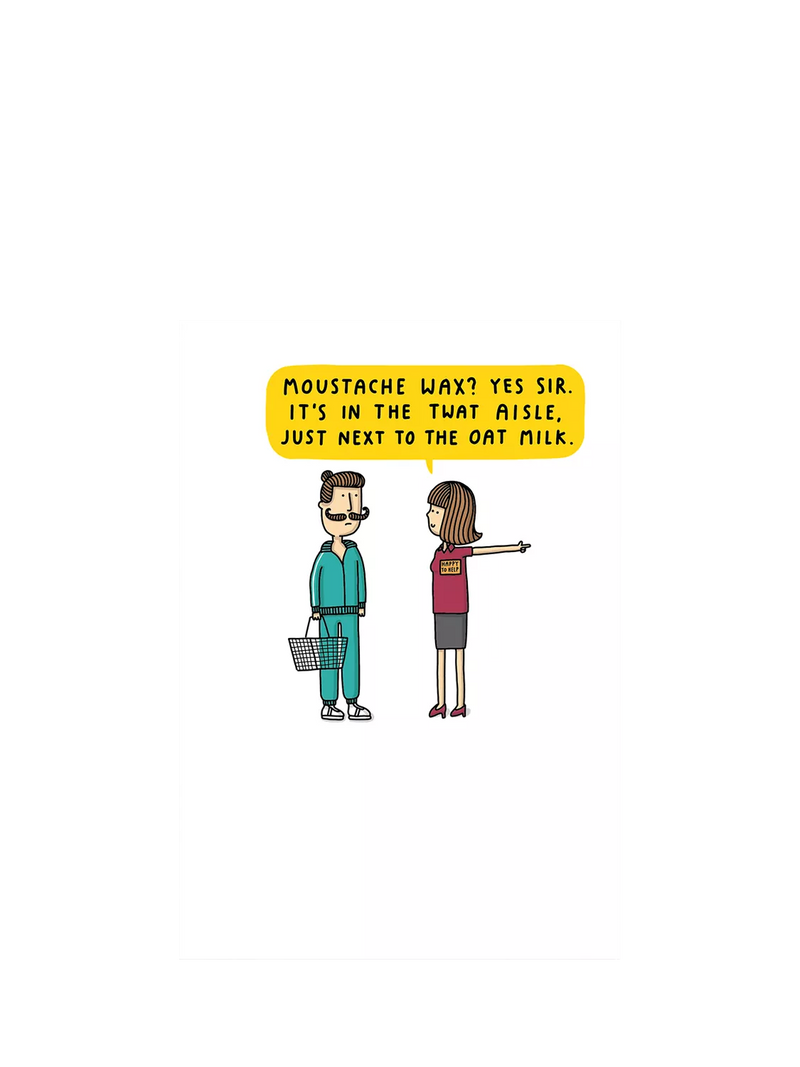 Woodmansterne blank card supermarket scene (British brand)