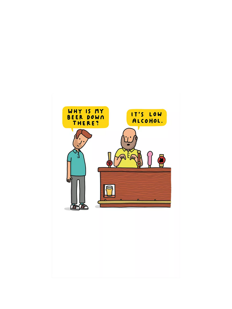 Woodmansterne Man At The Pub blank greeting card 180x129mm - British product